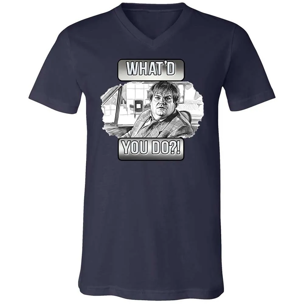 Unisex V-Neck T-Shirt - ACU6N5M1 - Navy - 2