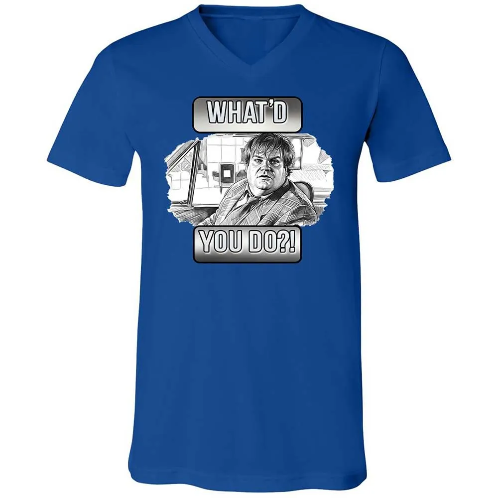 Unisex V-Neck T-Shirt - ACU6N5M1 - True Royal - 4