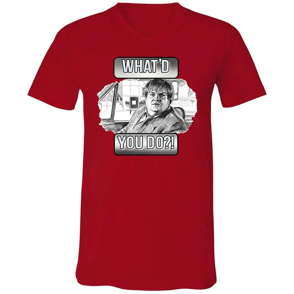 Unisex V-Neck T-Shirt - ACU6N5M1 - Red - 6