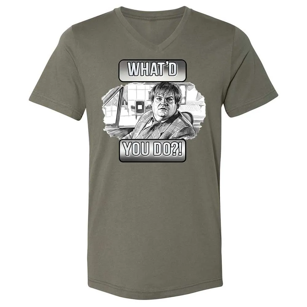 Unisex V-Neck T-Shirt - ACU6N5M1 - Military Green - 11