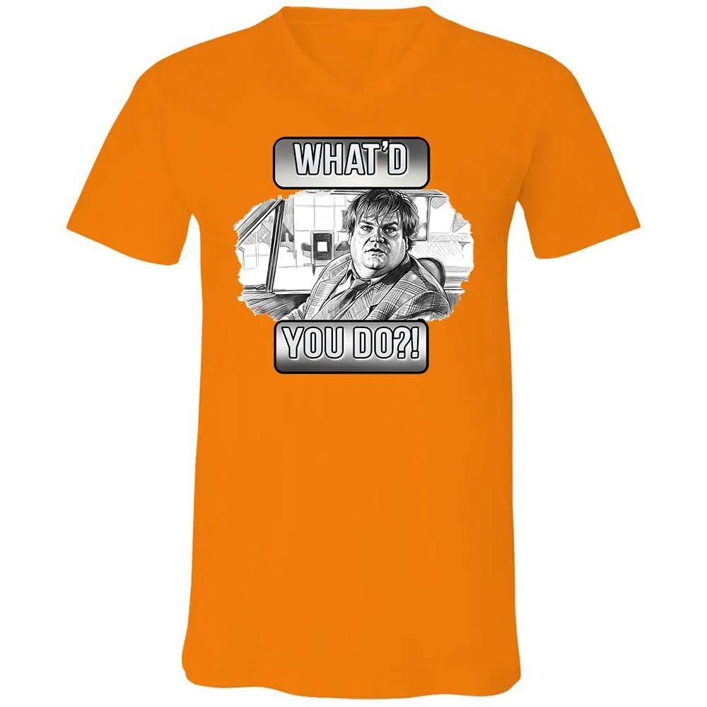 Unisex V-Neck T-Shirt - ACU6N5M1 - Orange - 12