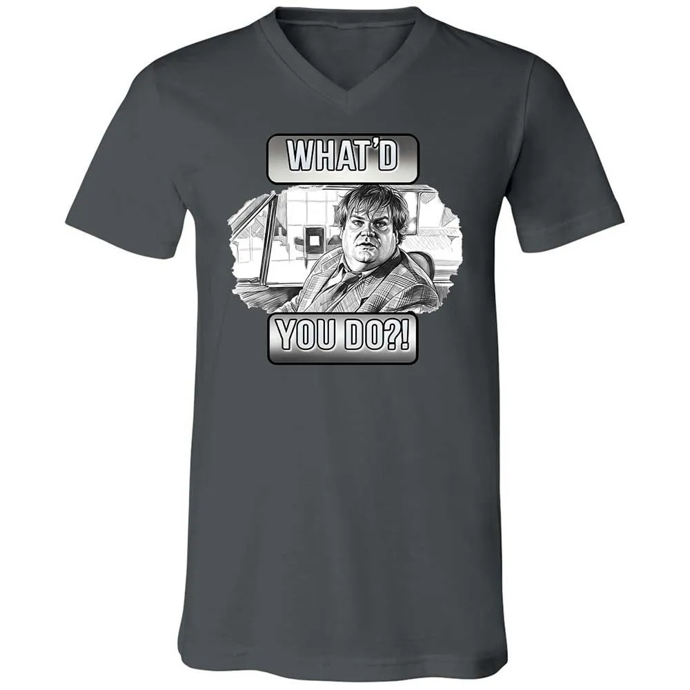Unisex V-Neck T-Shirt - ACU6N5M1 - Asphalt - 13