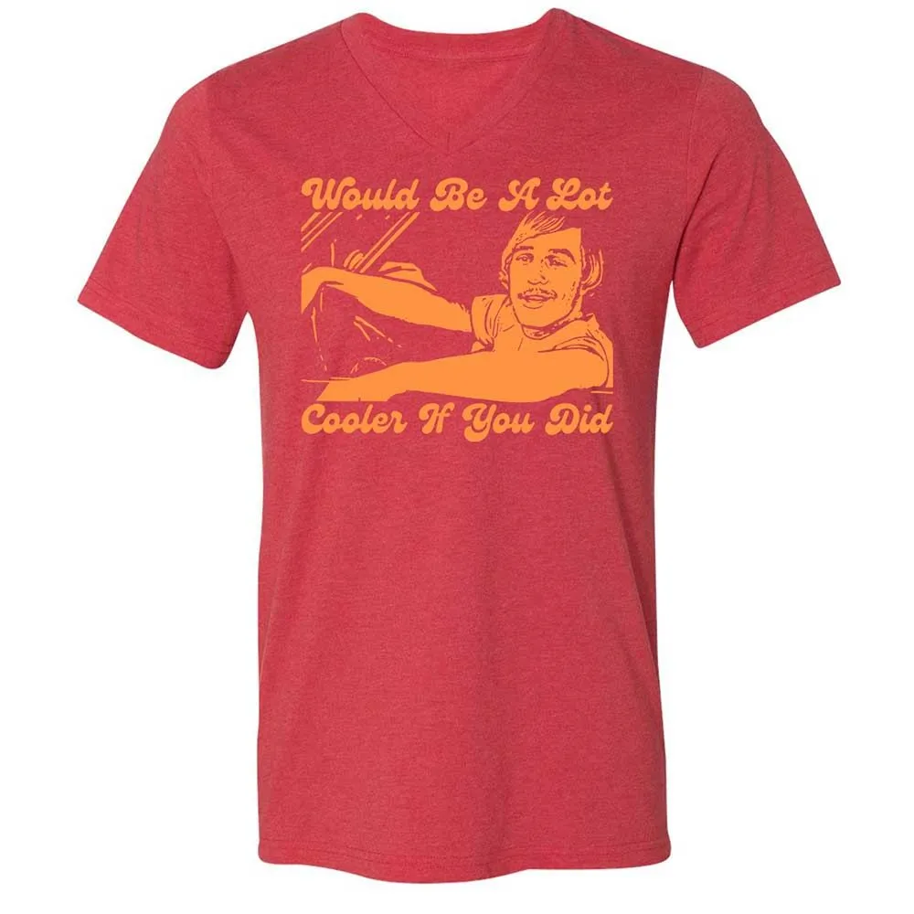 Unisex V-Neck T-Shirt - 6KQKNVX3 - Heather Red - 7