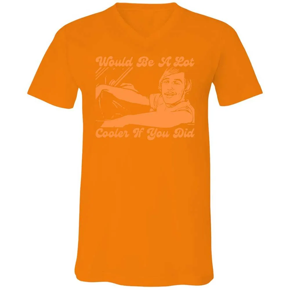 Unisex V-Neck T-Shirt - 6KQKNVX3 - Orange - 12