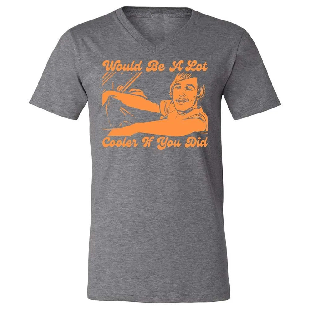 Unisex V-Neck T-Shirt - 6KQKNVX3 - Deep Heather - 14