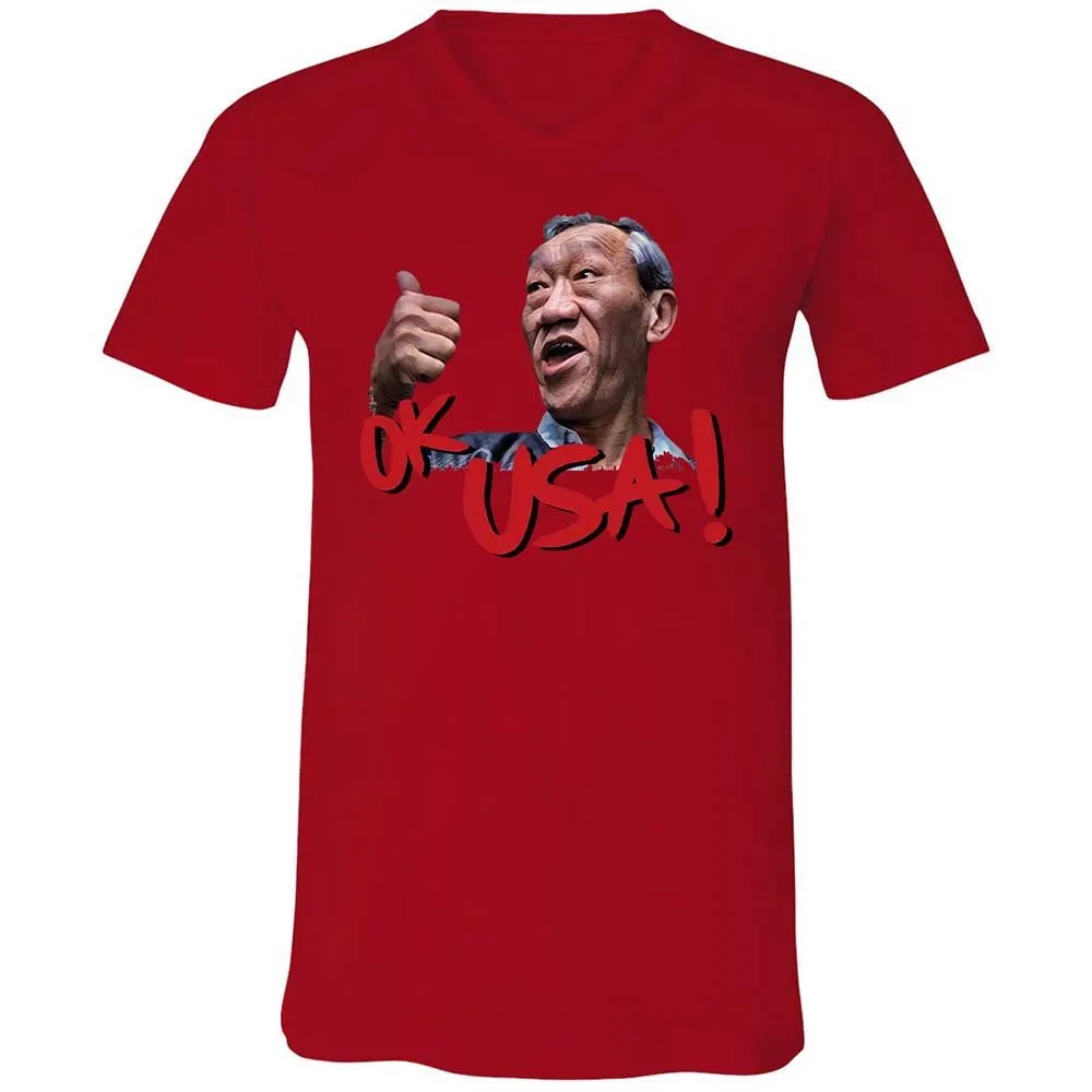 Unisex V-Neck T-Shirt - 9HQ15ZQ8 - Red - 6