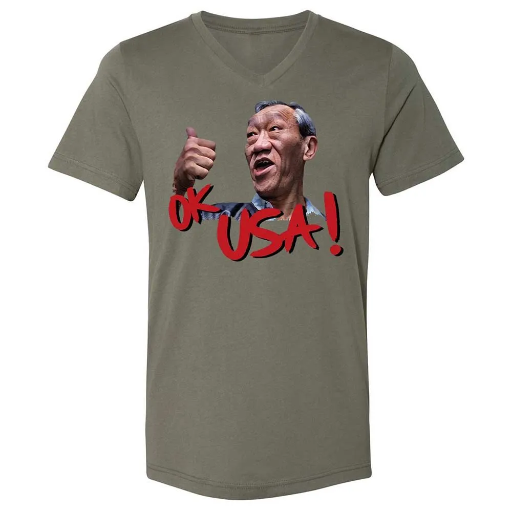 Unisex V-Neck T-Shirt - 9HQ15ZQ8 - Military Green - 11