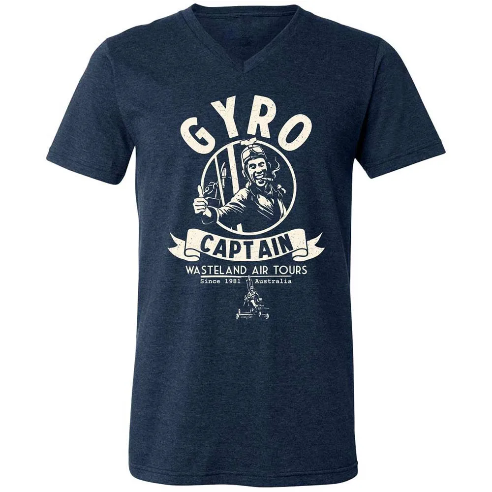 Unisex V-Neck T-Shirt - 7HT5Z46G - Heather Navy - 3