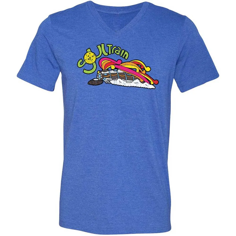 Unisex V-Neck T-Shirt - X5GFR4KM - Heather True Royal - 5