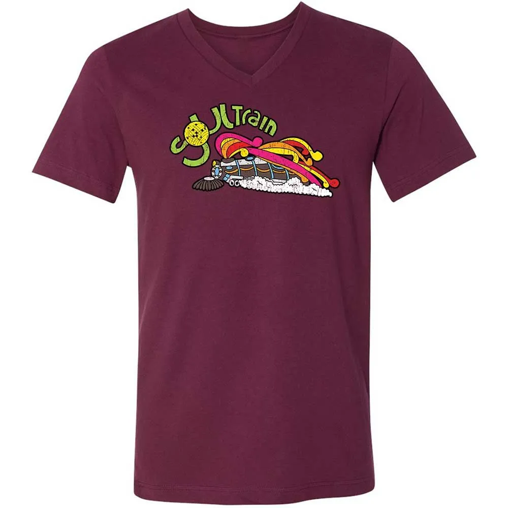 Unisex V-Neck T-Shirt - X5GFR4KM - Maroon - 8