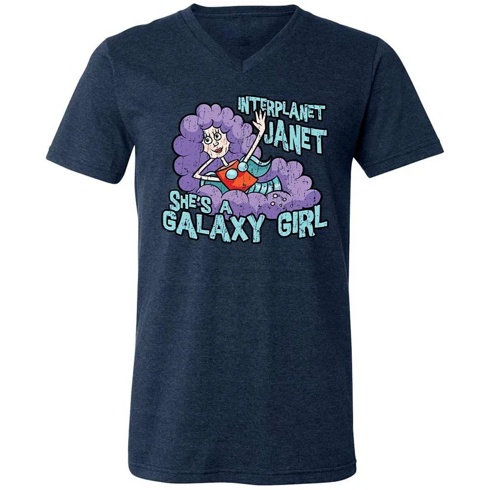 Unisex V-Neck T-Shirt - T5T3RW7Y - Heather Navy - 3