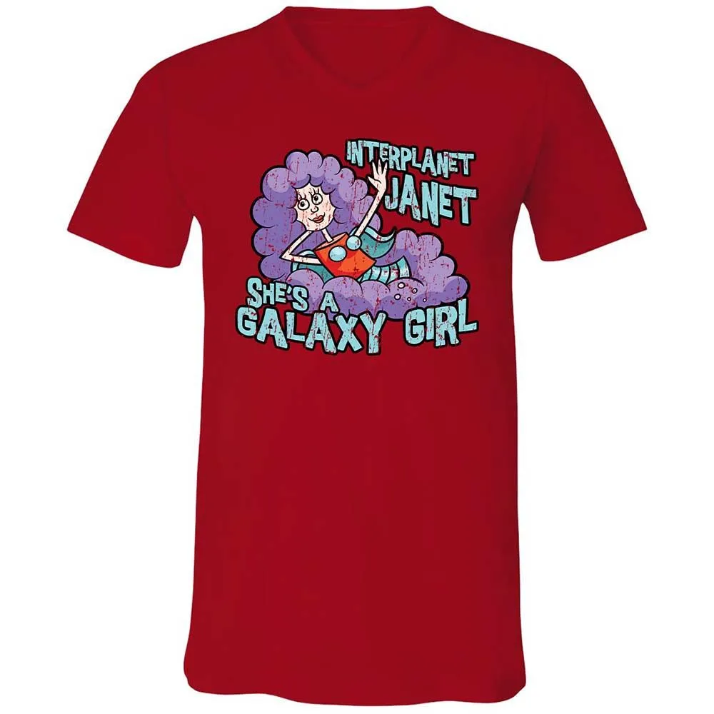 Unisex V-Neck T-Shirt - T5T3RW7Y - Red - 6