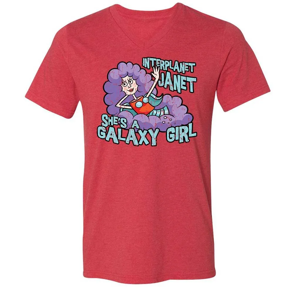 Unisex V-Neck T-Shirt - T5T3RW7Y - Heather Red - 7