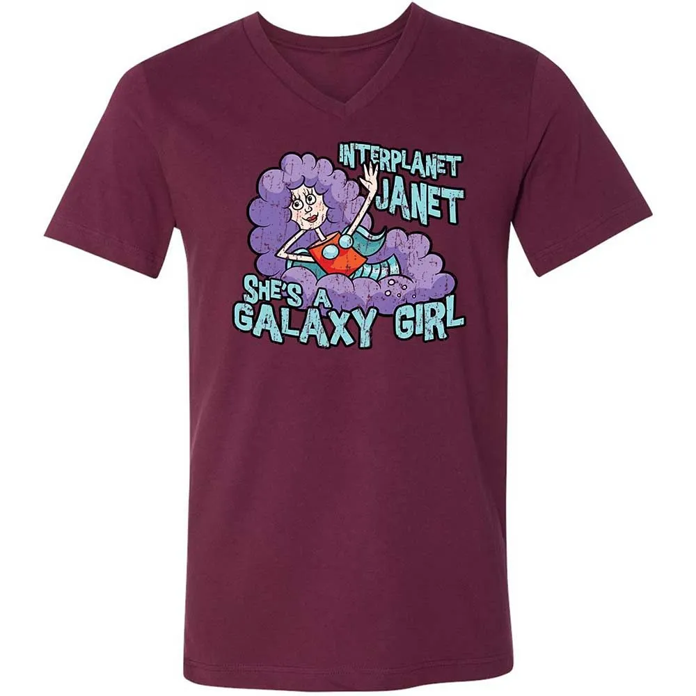 Unisex V-Neck T-Shirt - T5T3RW7Y - Maroon - 8