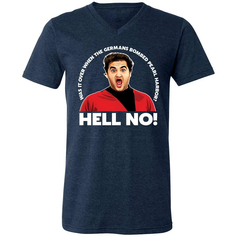 Unisex V-Neck T-Shirt - 76HWAPHS - Heather Navy - 3