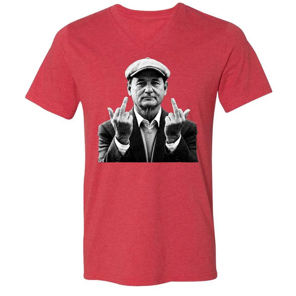 Bill Murray Middle Finger - Heather Red - 7