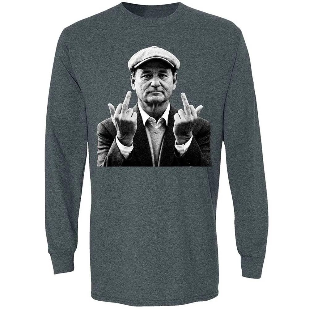Bill Murray Middle Finger - Dark Heather - 5