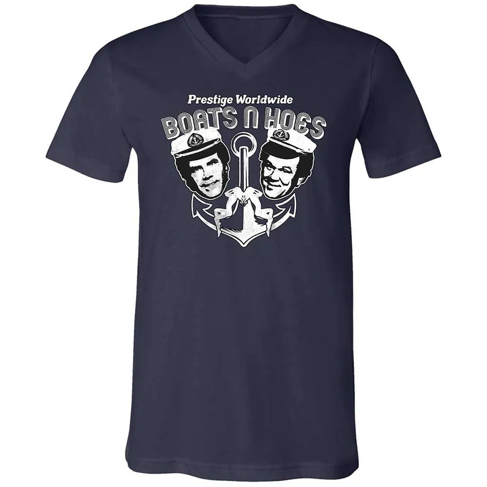 Unisex V-Neck T-Shirt - R9SCBAQ6 - Navy - 2