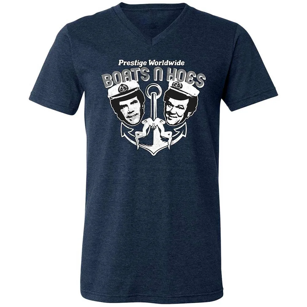 Unisex V-Neck T-Shirt - R9SCBAQ6 - Heather Navy - 3