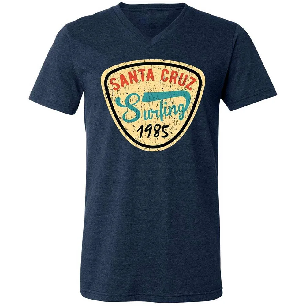 Unisex V-Neck T-Shirt - 894SF7XH - Heather Navy - 3