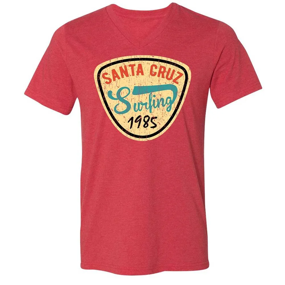 Unisex V-Neck T-Shirt - 894SF7XH - Heather Red - 7