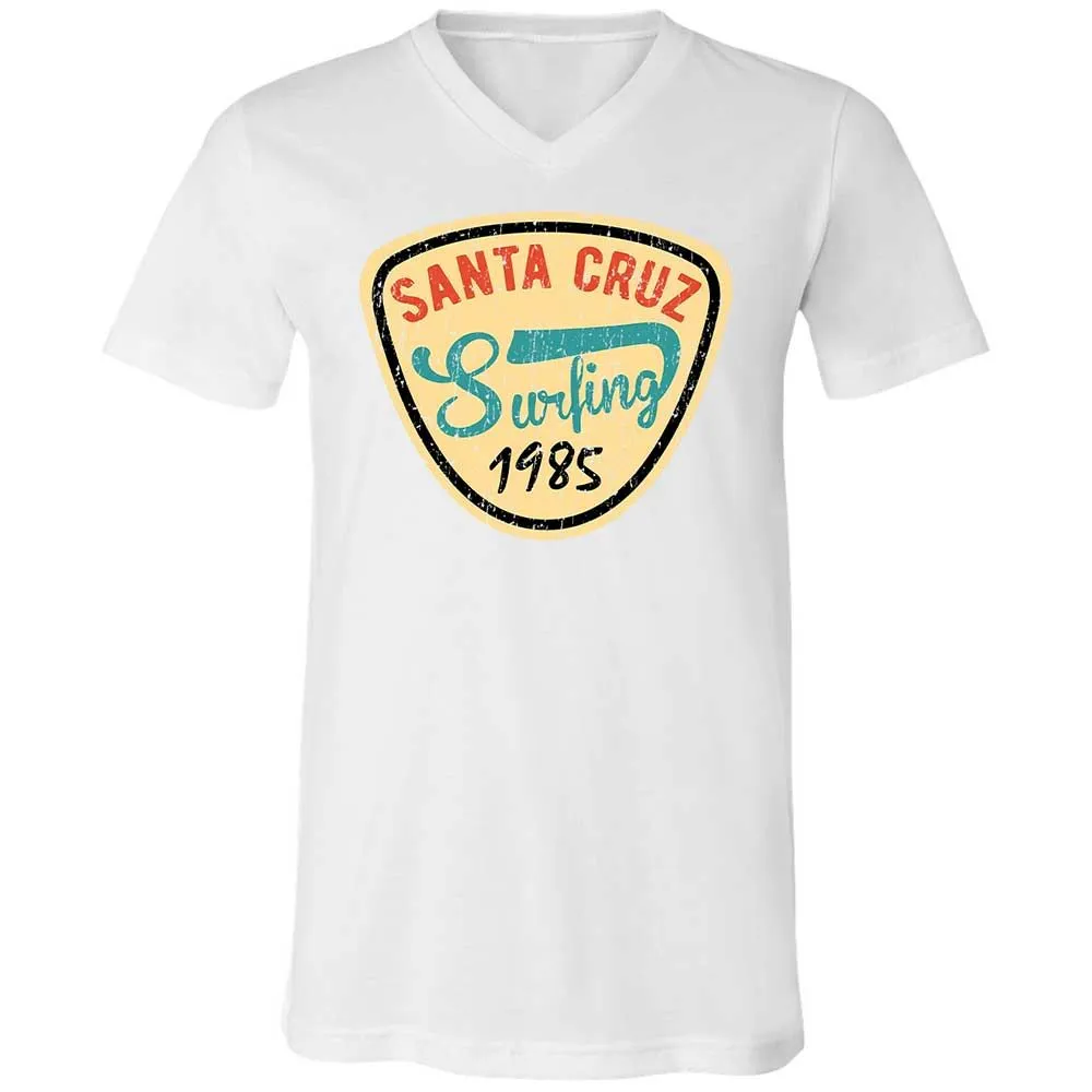 Unisex V-Neck T-Shirt - 894SF7XH - White - 16