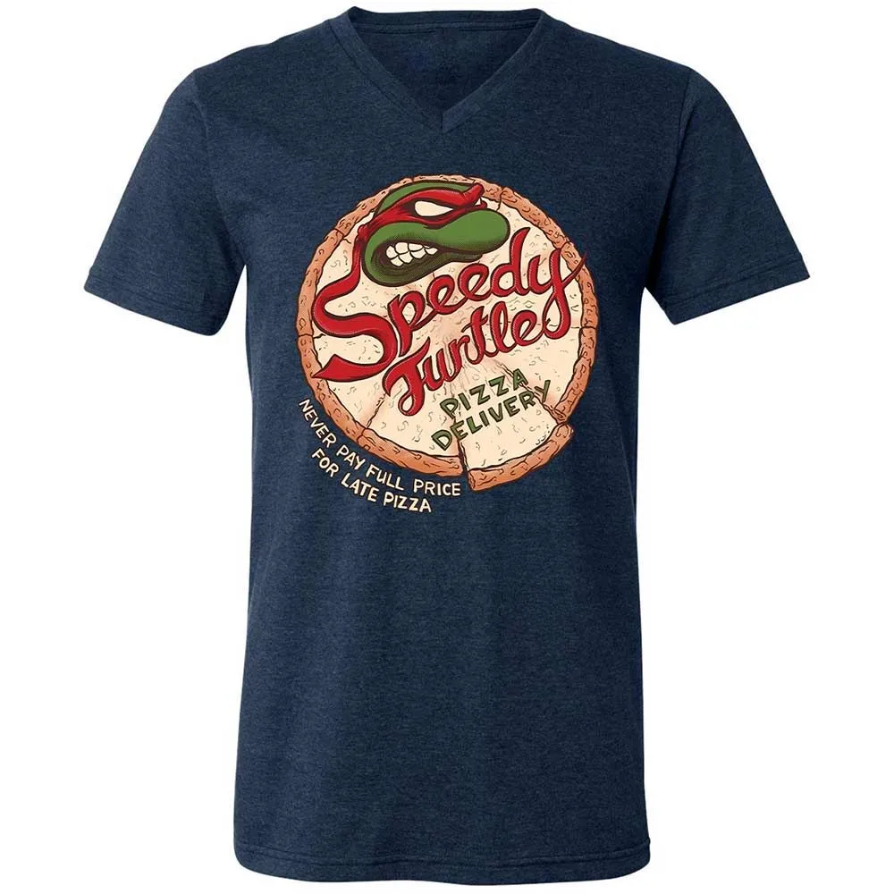 Unisex V-Neck T-Shirt - QTH6DN98 - Heather Navy - 3