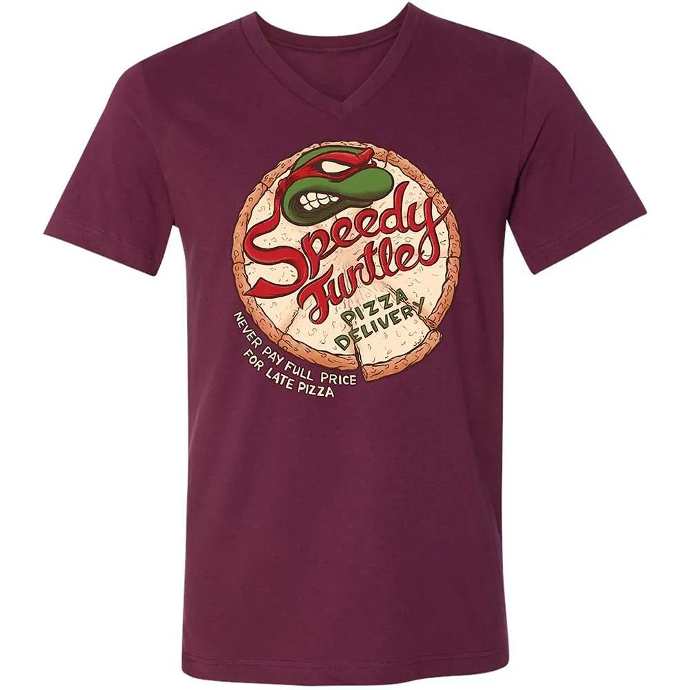Unisex V-Neck T-Shirt - QTH6DN98 - Maroon - 8