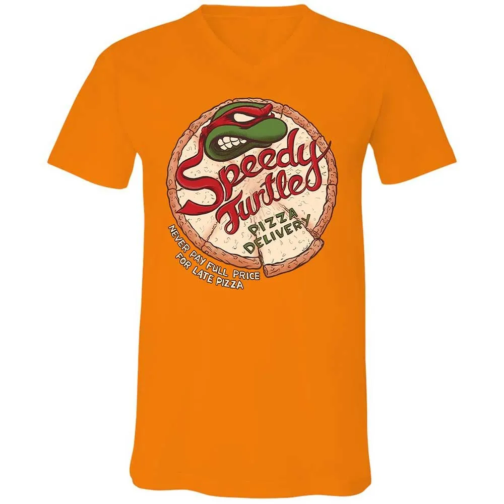 Unisex V-Neck T-Shirt - QTH6DN98 - Orange - 12