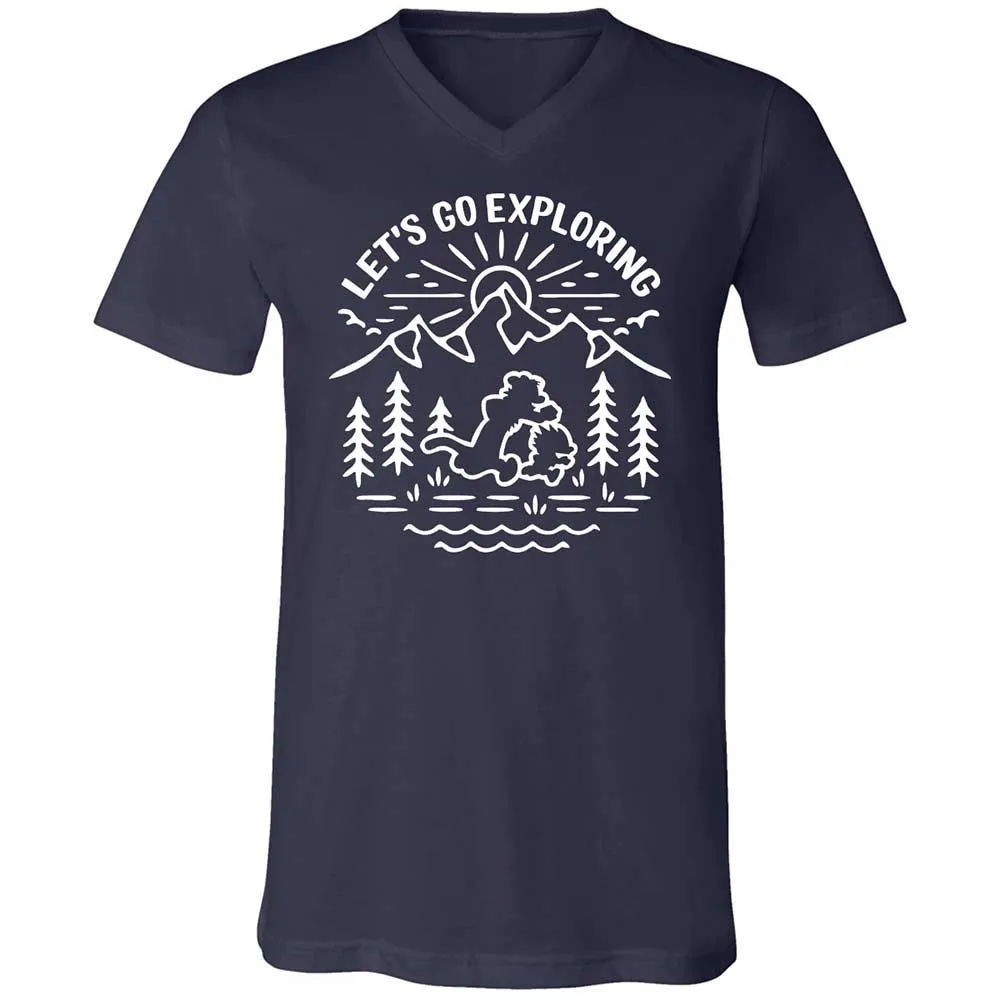 Unisex V-Neck T-Shirt - GEE99RSA - Navy - 2