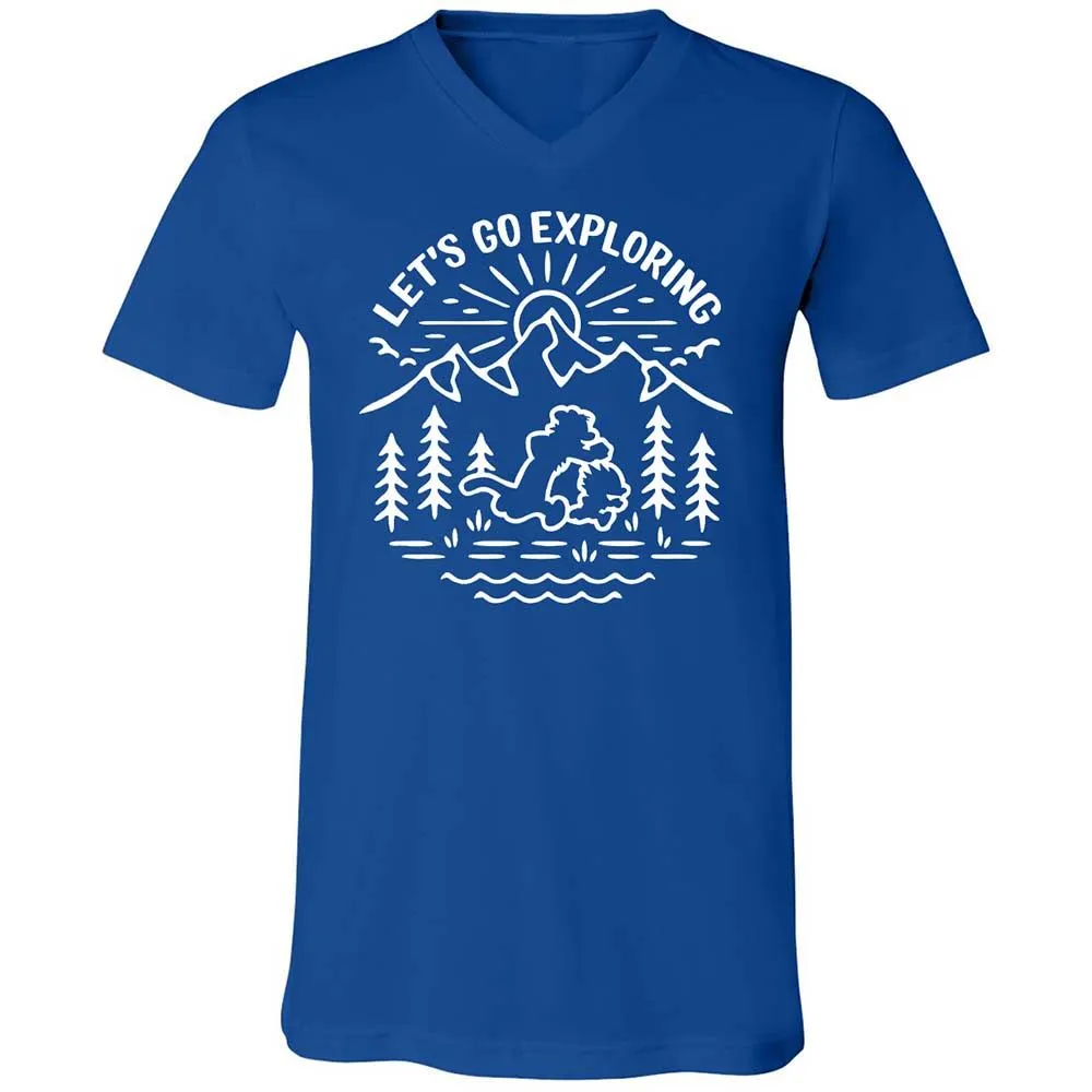 Unisex V-Neck T-Shirt - GEE99RSA - True Royal - 4
