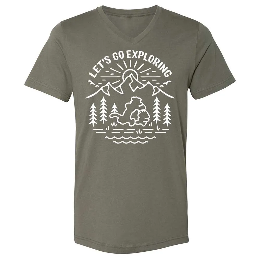 Unisex V-Neck T-Shirt - GEE99RSA - Military Green - 11