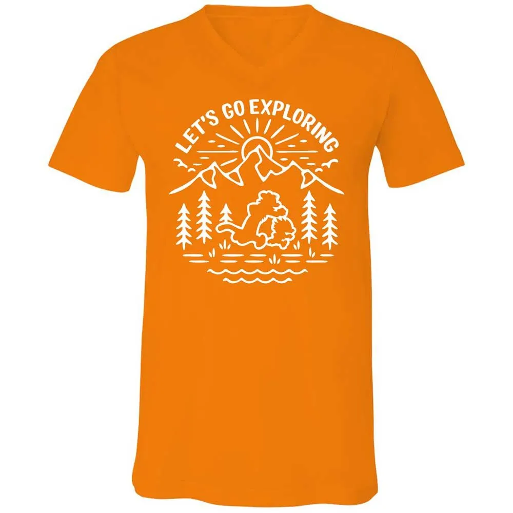 Unisex V-Neck T-Shirt - GEE99RSA - Orange - 12