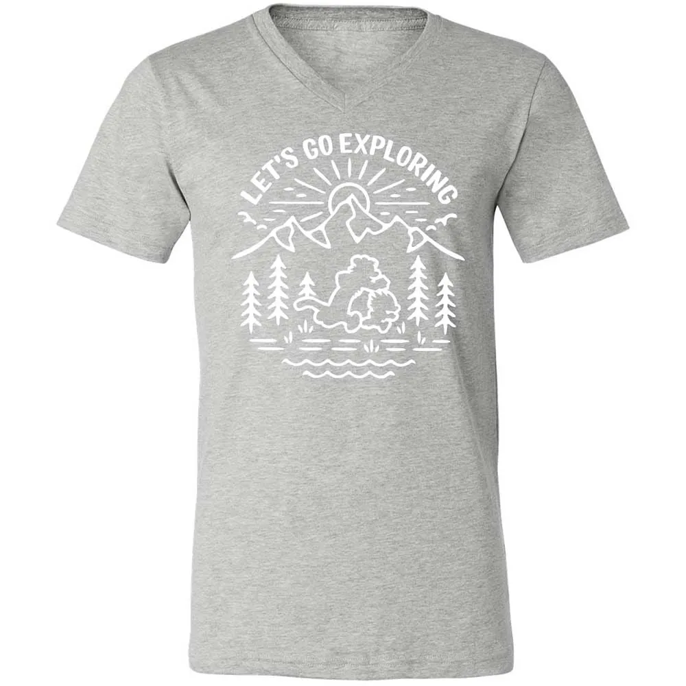 Unisex V-Neck T-Shirt - GEE99RSA - Athletic Heather - 15