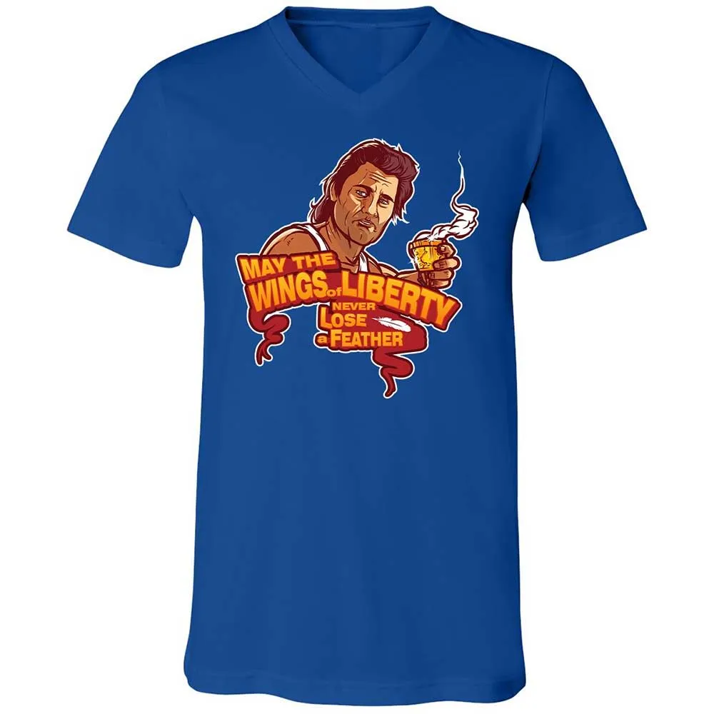 Unisex V-Neck T-Shirt - MK7QBGEW - True Royal - 4