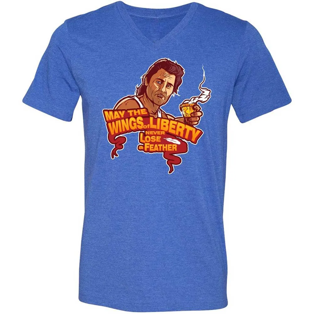 Unisex V-Neck T-Shirt - MK7QBGEW - Heather True Royal - 5