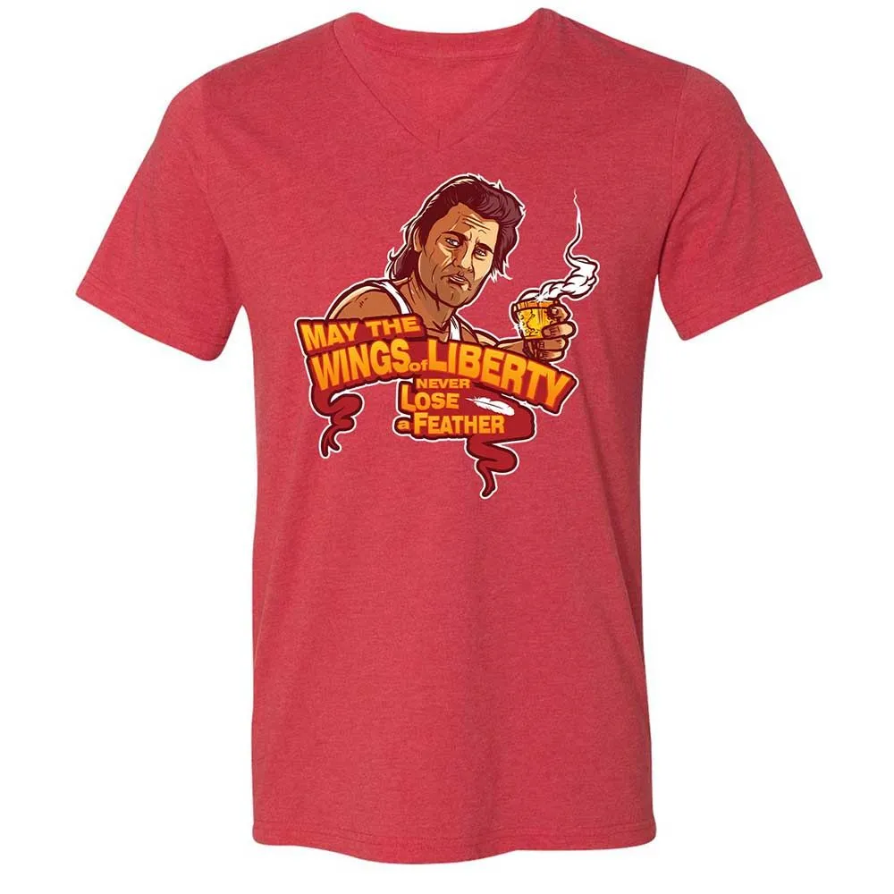 Unisex V-Neck T-Shirt - MK7QBGEW - Heather Red - 7