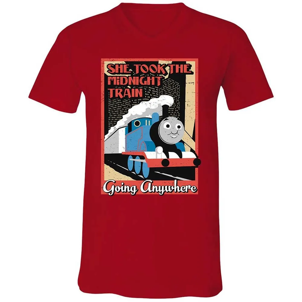 Unisex V-Neck T-Shirt - 4FNZSVWU - Red - 6