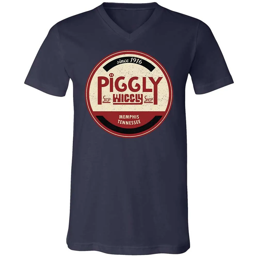 Unisex V-Neck T-Shirt - D22QG6GA - Navy - 2