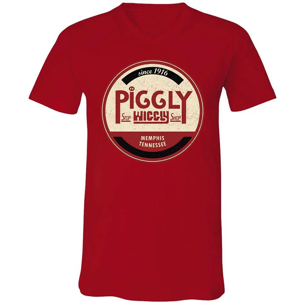 Unisex V-Neck T-Shirt - D22QG6GA - Red - 6