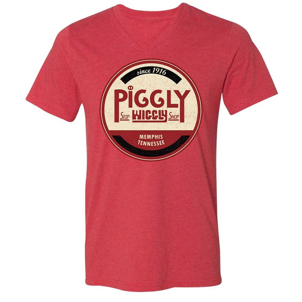 Unisex V-Neck T-Shirt - D22QG6GA - Heather Red - 7