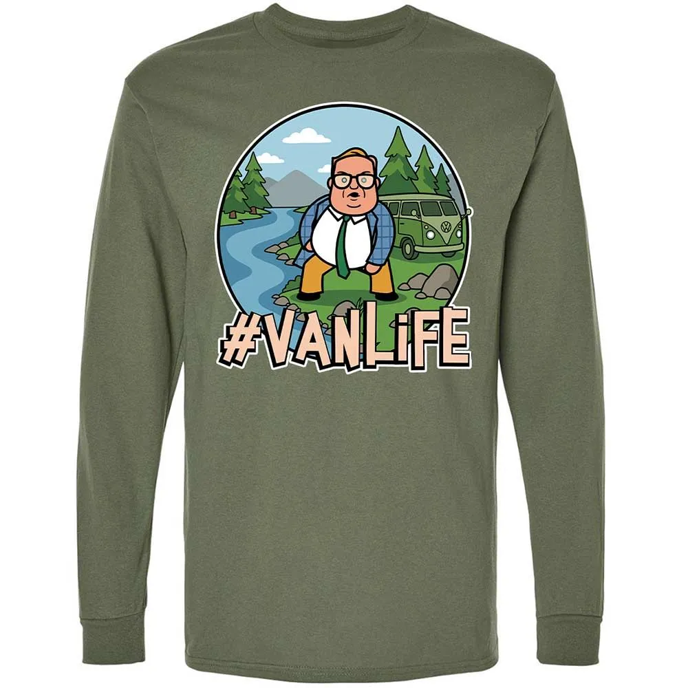 Vanlife living in a van down by the river - Military Green - 9