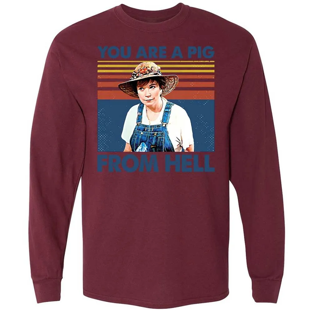 Long Sleeve T-Shirt - 9Z7CXHDD - Maroon - 16