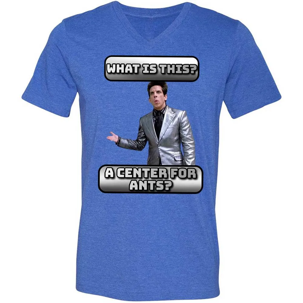 Unisex V-Neck T-Shirt - 1P6LY7D8 - Heather True Royal - 4
