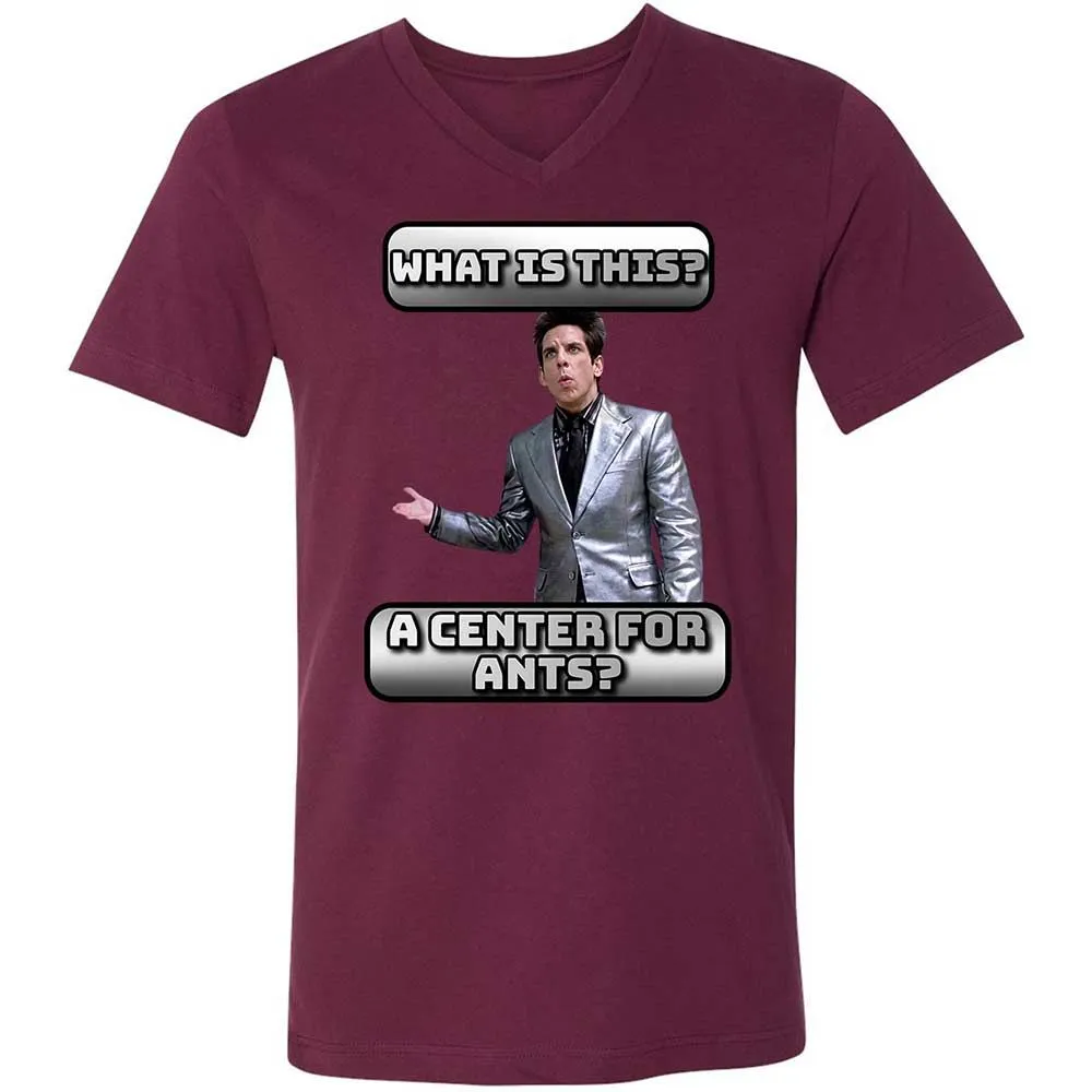 Unisex V-Neck T-Shirt - 1P6LY7D8 - Maroon - 14
