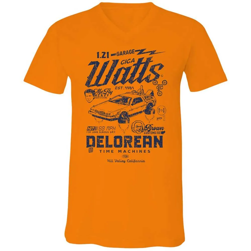 Unisex V-Neck T-Shirt - HMXFGLLE - Orange - 7