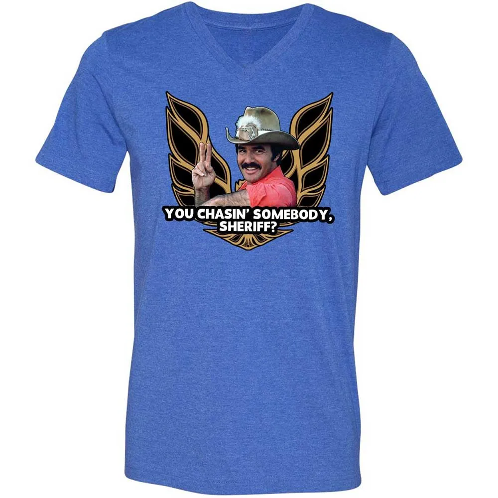 Unisex V-Neck T-Shirt - 2Z4369W6 - Heather True Royal - 4