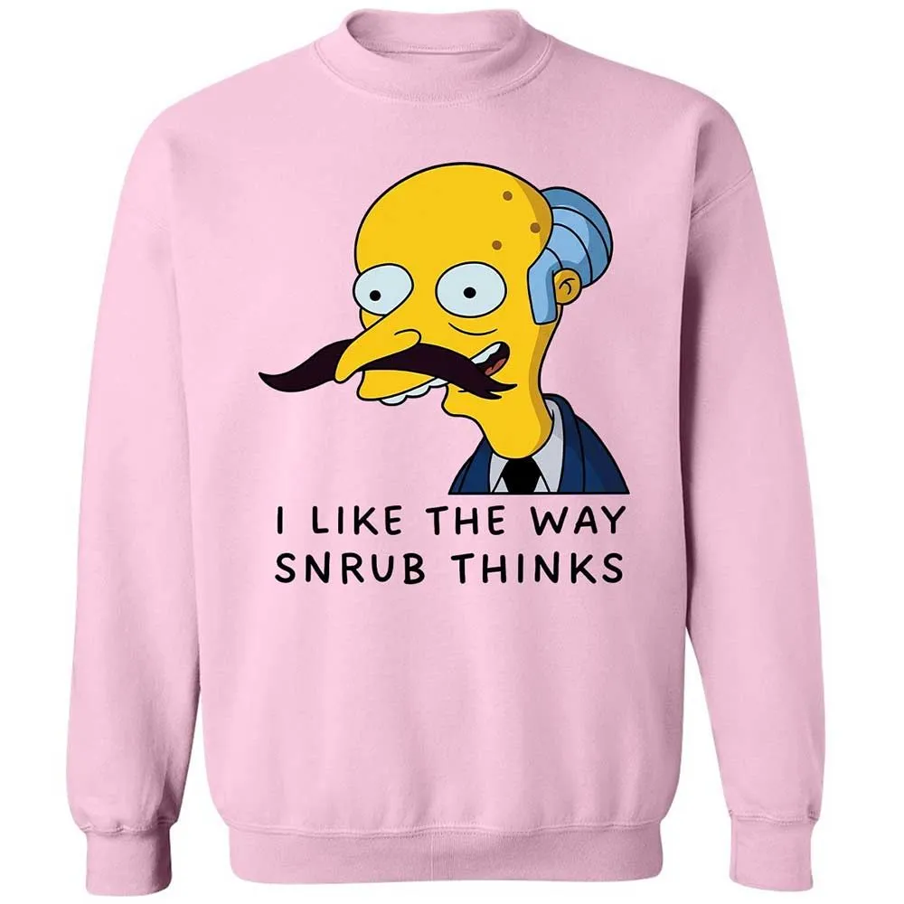I Like the Way Snrub Thinks - Light Pink - 7
