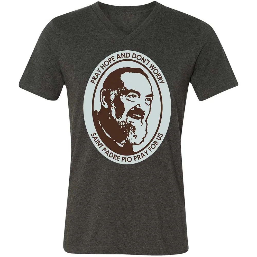 Pray, Hope, and Don't Worry - Dark Grey Heather - 8