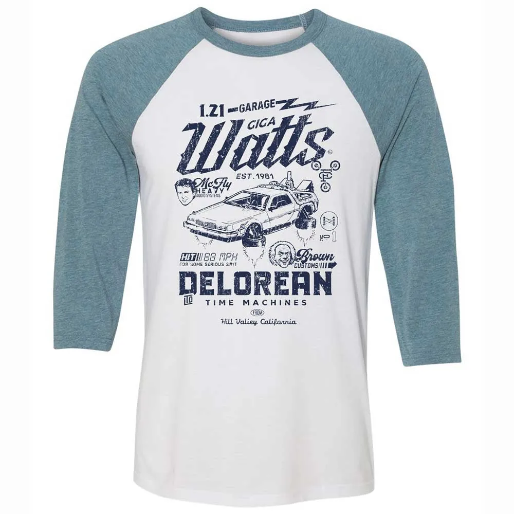 Unisex 3/4 Baseball Tee - ZZHL6CL8 - White/Denim - 3